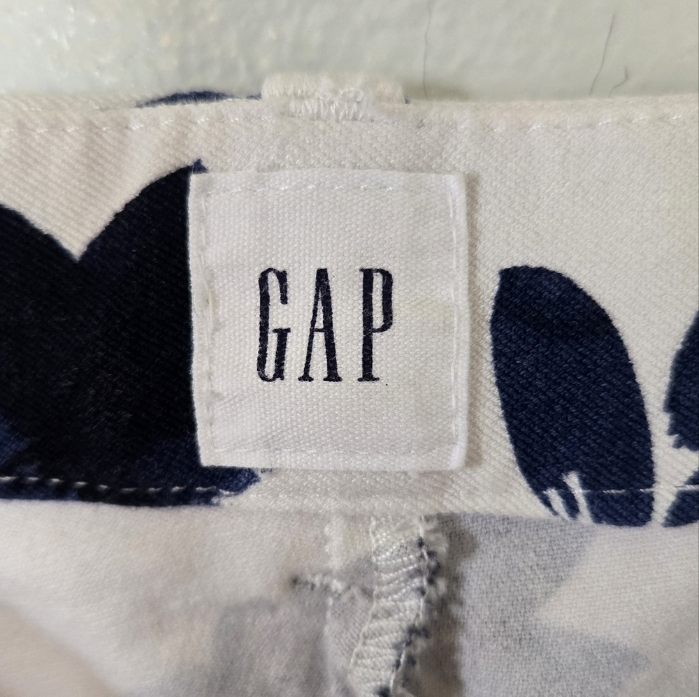 Gap Navy Floral Skinnies Size 8 - Picture 5 of 8